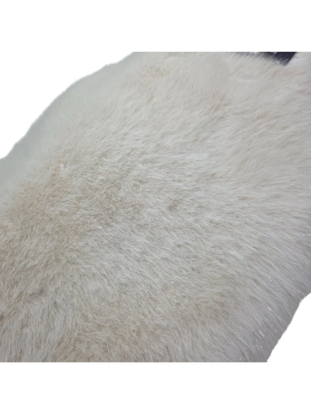 Brooks Brothers Luxe Faux Fur Throw In Beige With Sparkling Strands Cozy